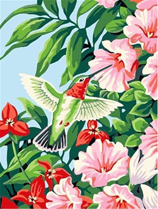 Colibrì Nei Fiori Diamond Painting
