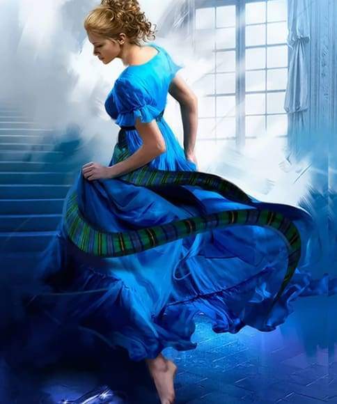 Colore Blu Ballerino Diamond Painting