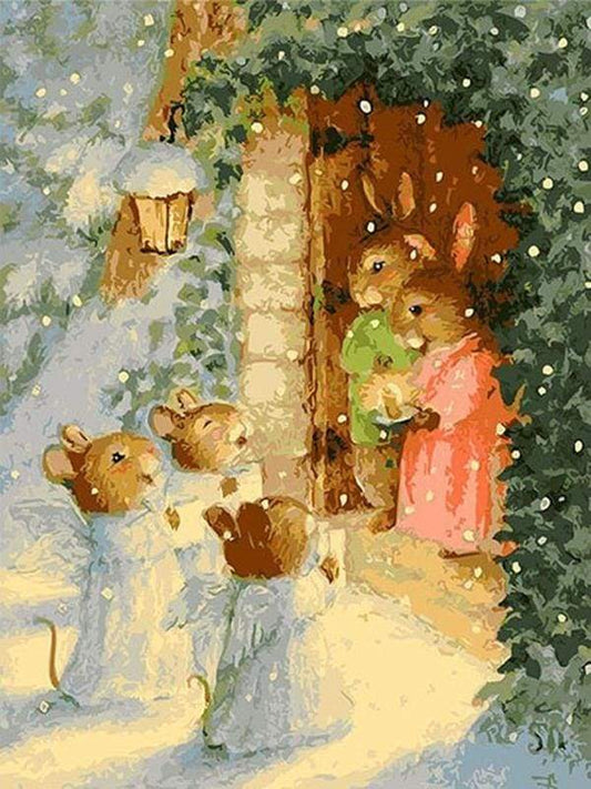 Conigli Di Natale Diamond Painting