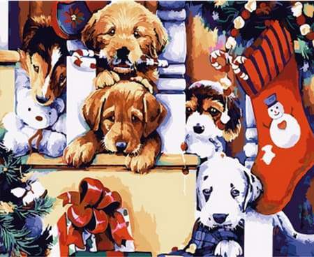 Cuccioli A Natale Diamond Painting | Seos Shop ®