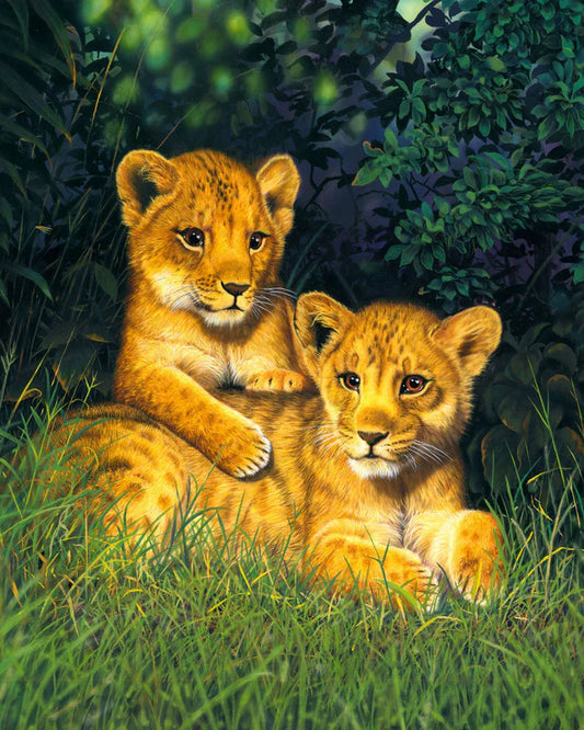 Cuccioli di leone Diamond Painting | Seos Shop ®