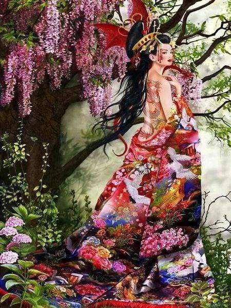 Diamond Painting - Abito A Fiori Diamond Painting