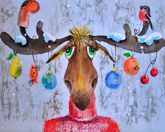 Diamond Painting - Alce e palle di Natale Diamond Painting | Seos Shop ®