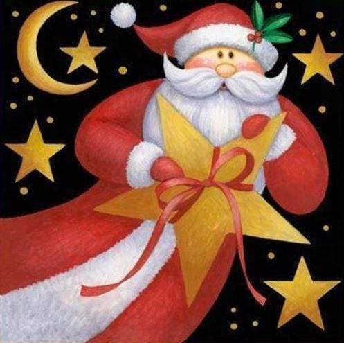 Diamond Painting - Babbo Natale Cartoon Diamond Painting