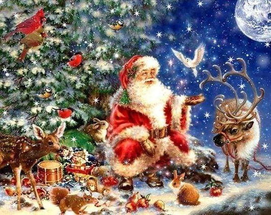 Diamond Painting - Babbo Natale E Animali Diamond Painting