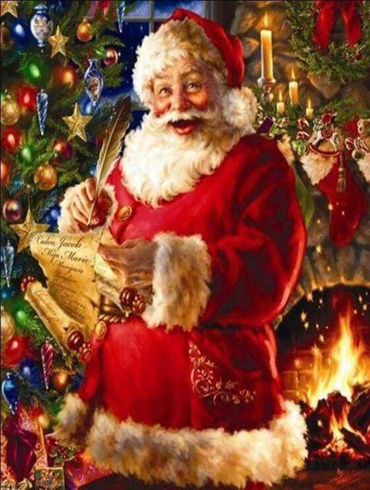 Diamond Painting - Babbo Natale E La Lista Dei Regali Diamond Painting