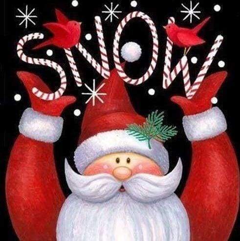 Diamond Painting - Babbo Natale Sulla Neve Diamond Painting
