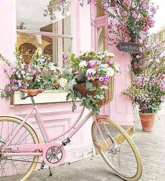 Diamond Painting - Bicicletta Rosa Diamond Painting