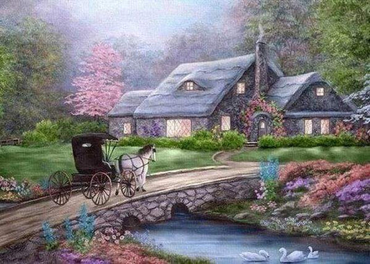 Diamond Painting - Carrozza Sul Ponte Diamond Painting