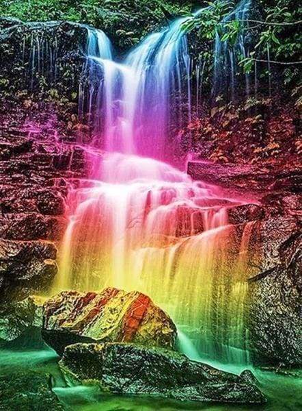 Diamond Painting - Cascata Multi Colore Diamond Painting