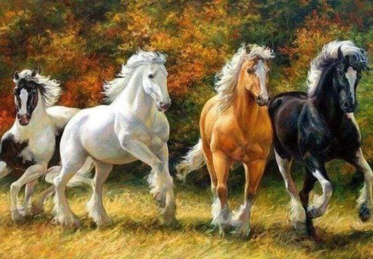 Diamond Painting - Cavalli Al Galoppo Diamond Painting