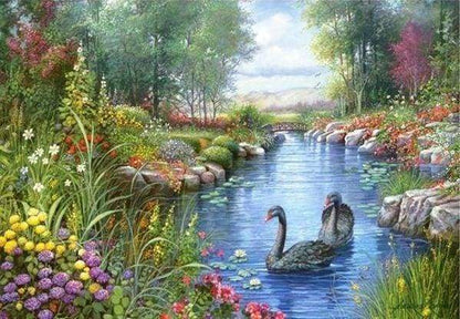 Diamond Painting - Cigni Neri Diamond Painting
