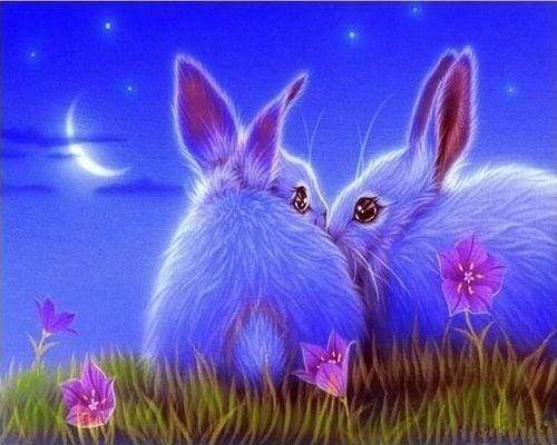 Diamond Painting - Conigli Carini Diamond Painting