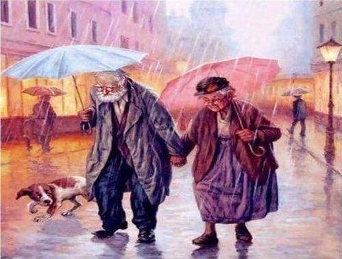 Diamond Painting - Coppia Sotto La Pioggia Diamond Painting