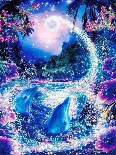 Diamond Painting - Delfini E Fiume Incantato Diamond Painting