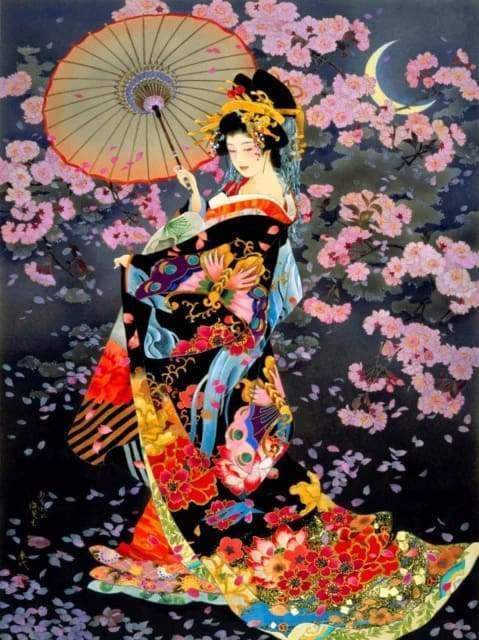 Diamond Painting - Donna Asiatica Tradizionale Diamond Painting