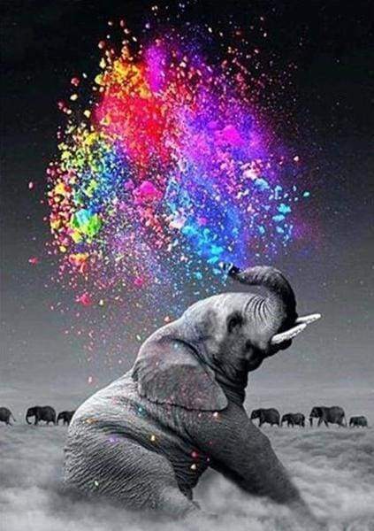 Diamond Painting - Elefante E Colori Diamond Painting