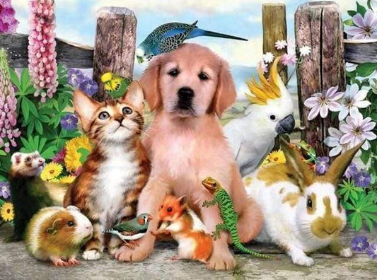 Diamond Painting - Famiglia Di Animali Diamond Painting