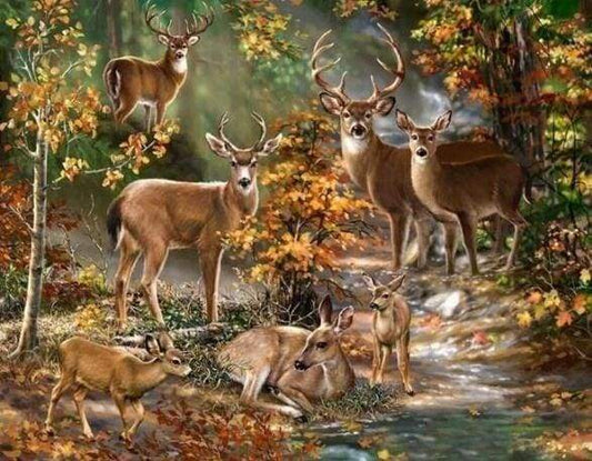 Diamond Painting - Famiglia Di Cervi Diamond Painting