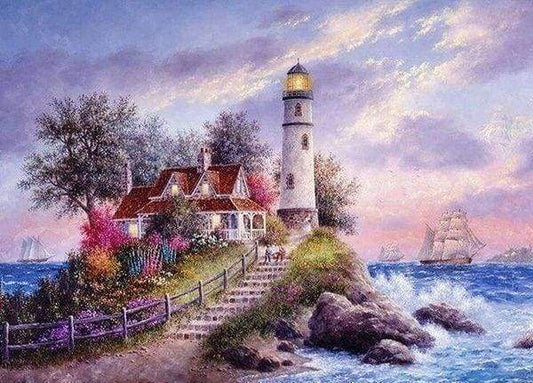 Diamond Painting - Faro Sulla Penisola Diamond Painting