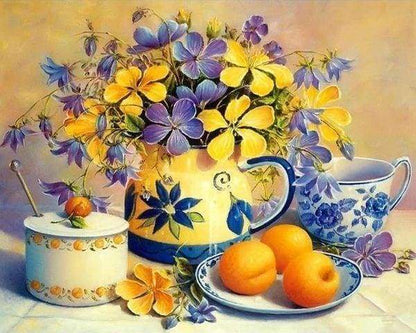 Diamond Painting - Fiori E Albicocche Diamond Painting