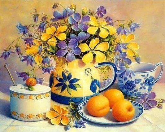 Diamond Painting - Fiori E Albicocche Diamond Painting