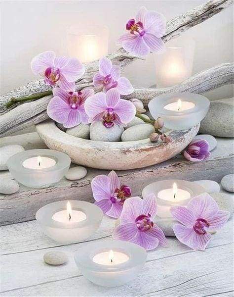 Diamond Painting - Fiori E Candele Diamond Painting