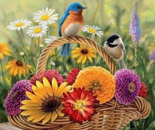 Diamond Painting - Fiori E Uccelli Sul Cesto Diamond Painting kit diamond painting