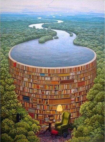 Diamond Painting - Fiume E Biblioteca Diamond Painting