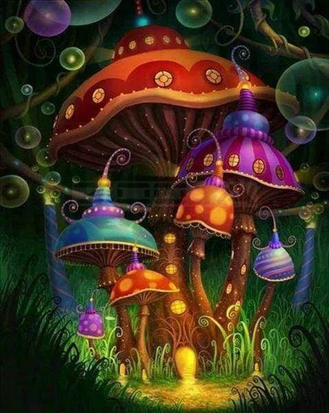 Diamond Painting - Funghi Magici Diamond Painting