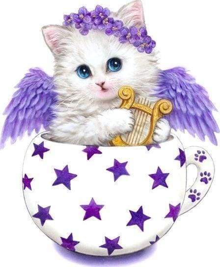 Diamond Painting - Gattino In Una Tazza Diamond Painting
