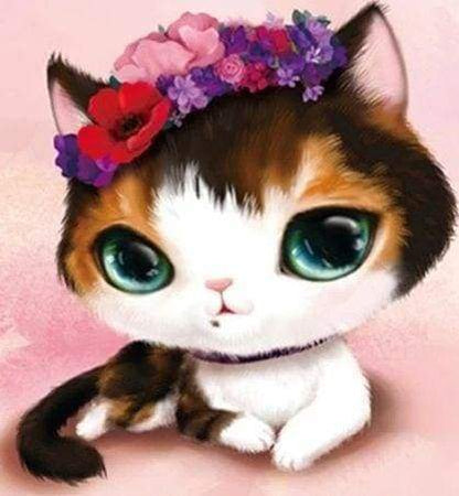 Diamond Painting - Gatto Con Gli Occhi Verdi Diamond Painting