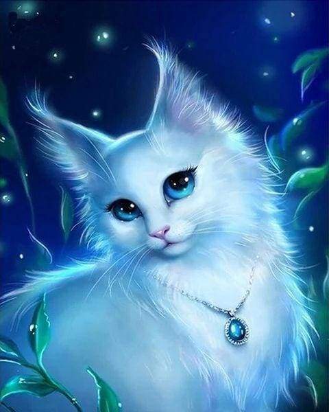 Diamond Painting - Gatto E Collana Diamond Painting