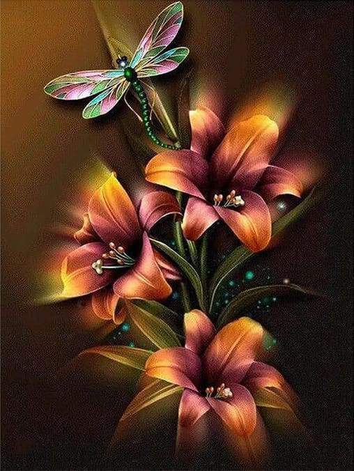 Diamond Painting - Gilgio E Libellula Diamond Painting