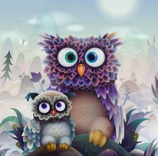 Diamond Painting - Gufo E Bambino Diamond Painting