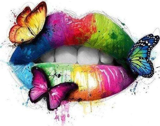 Diamond Painting - Labbra E Farfalle Diamond Painting | Seos Shop ®