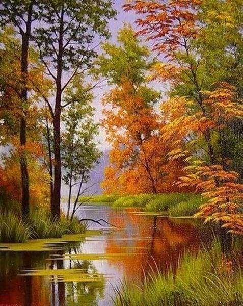 Diamond Painting - Lago In Autunno Diamond Painting