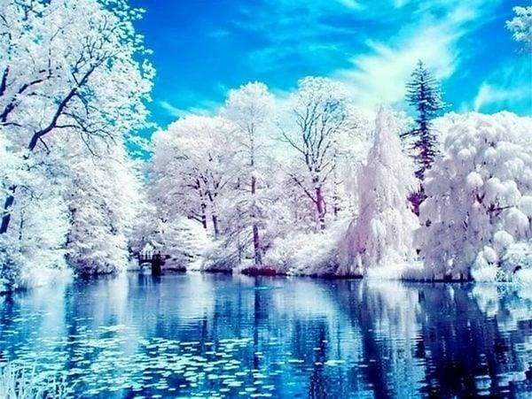 Diamond Painting - Lago In Inverno Diamond Painting