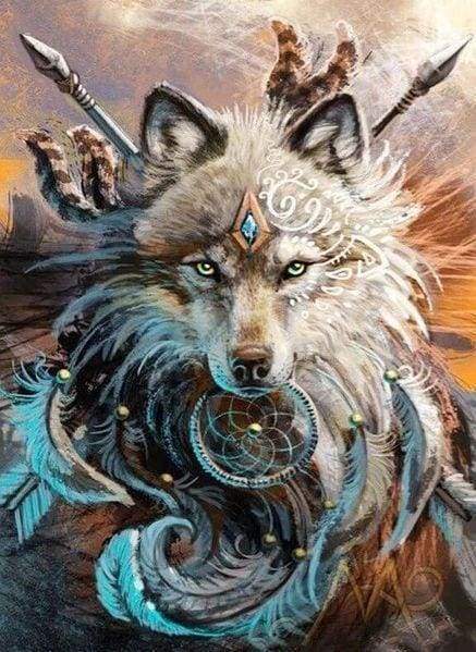 Diamond Painting - Lupo Combattente Diamond Painting