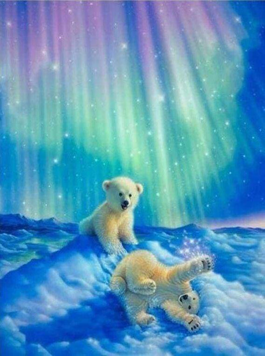 Diamond Painting - Orsi E Aurora Boreale Diamond Painting