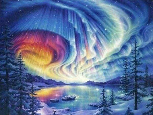 Diamond Painting - Paesaggio Lacustre Invernale Diamond Painting