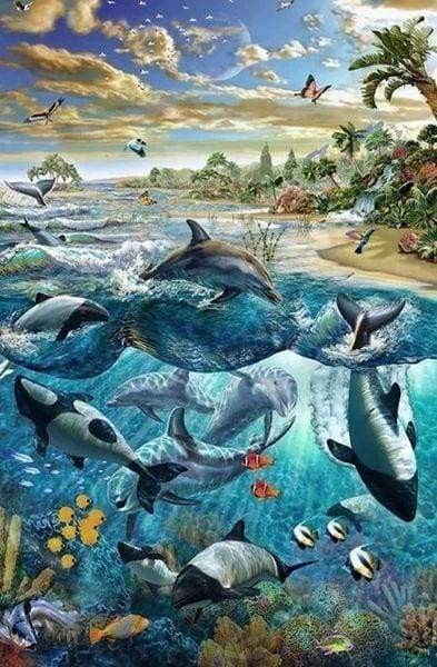 Diamond Painting - Pesce E Delfini Diamond Painting