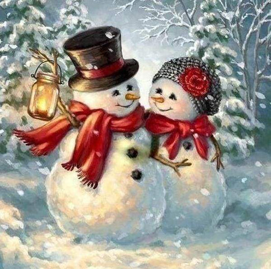 Diamond Painting - Pupazzi Di Neve Diamond Painting