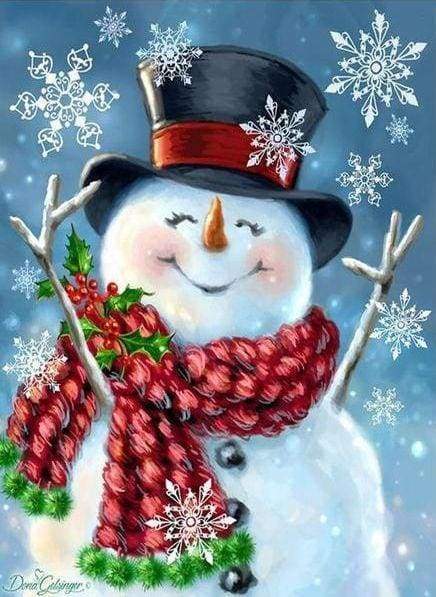 Diamond Painting - Pupazzo Di Neve Felice Diamond Painting