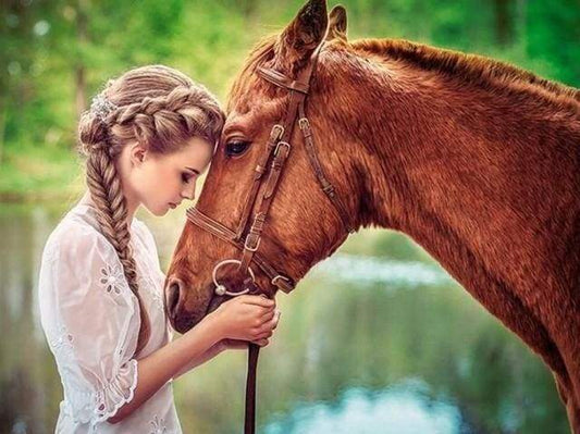 Diamond Painting - Ragazza E Cavallo Diamond Painting