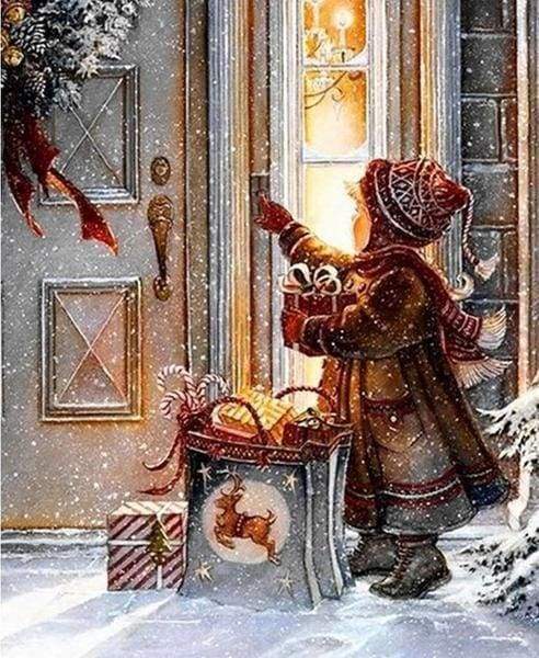 Diamond Painting - Ragazza Nella Notte Di Natale Diamond Painting