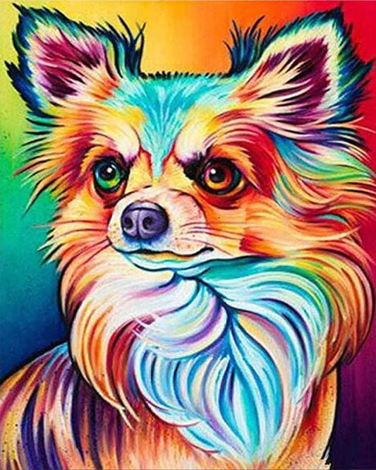 Diamond Painting - Ritratto di cane a colori Diamond Painting | Seos Shop ®