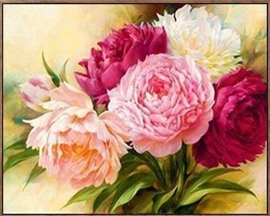 Diamond Painting - Sfumature Di Fiori Di Rosa Diamond Painting