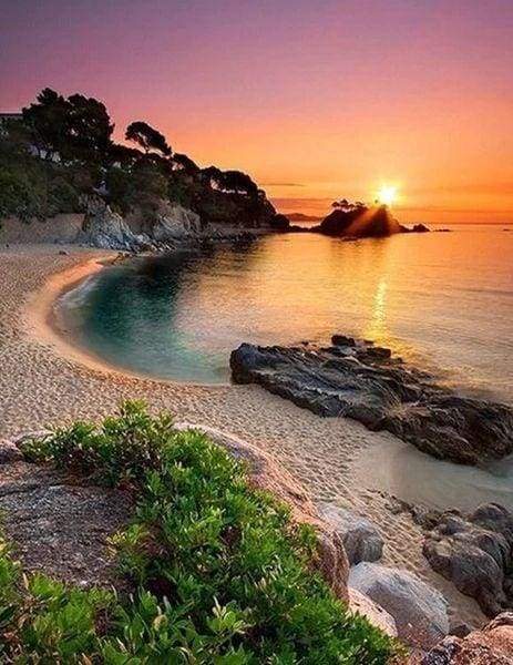 Diamond Painting - Spiaggia E Tramonto Diamond Painting