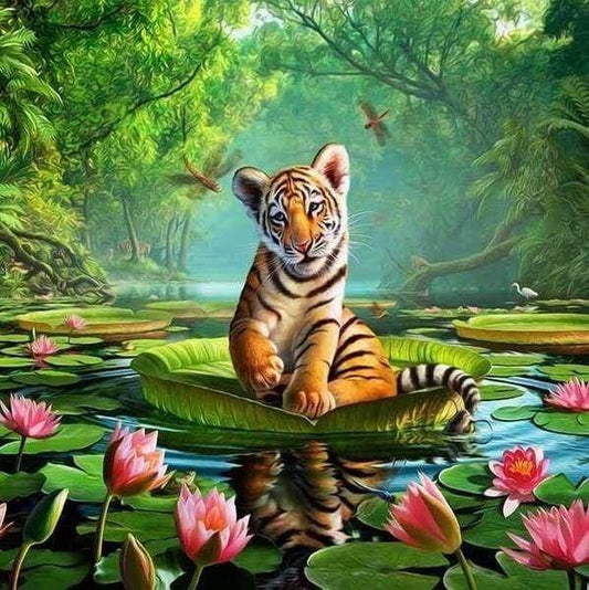 Diamond Painting - Tigre Sull'Acqua Diamond Painting